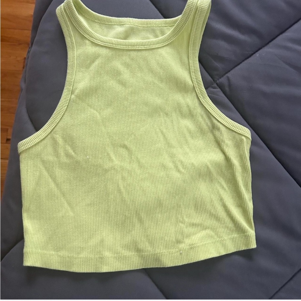 Wild Fable Neon Green Ribbed Tank Top
